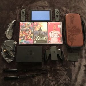 Nintendo Switch with 3 New games and Accessories